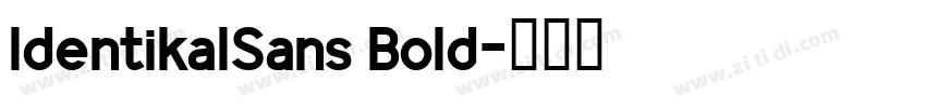 IdentikalSans Bold字体转换